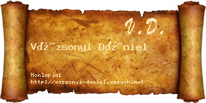 Vázsonyi Dániel névjegykártya