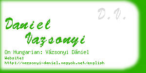 daniel vazsonyi business card