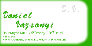 daniel vazsonyi business card